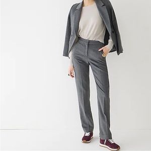 Petite 4P full-length Kate straight-leg pant in drapey flannel